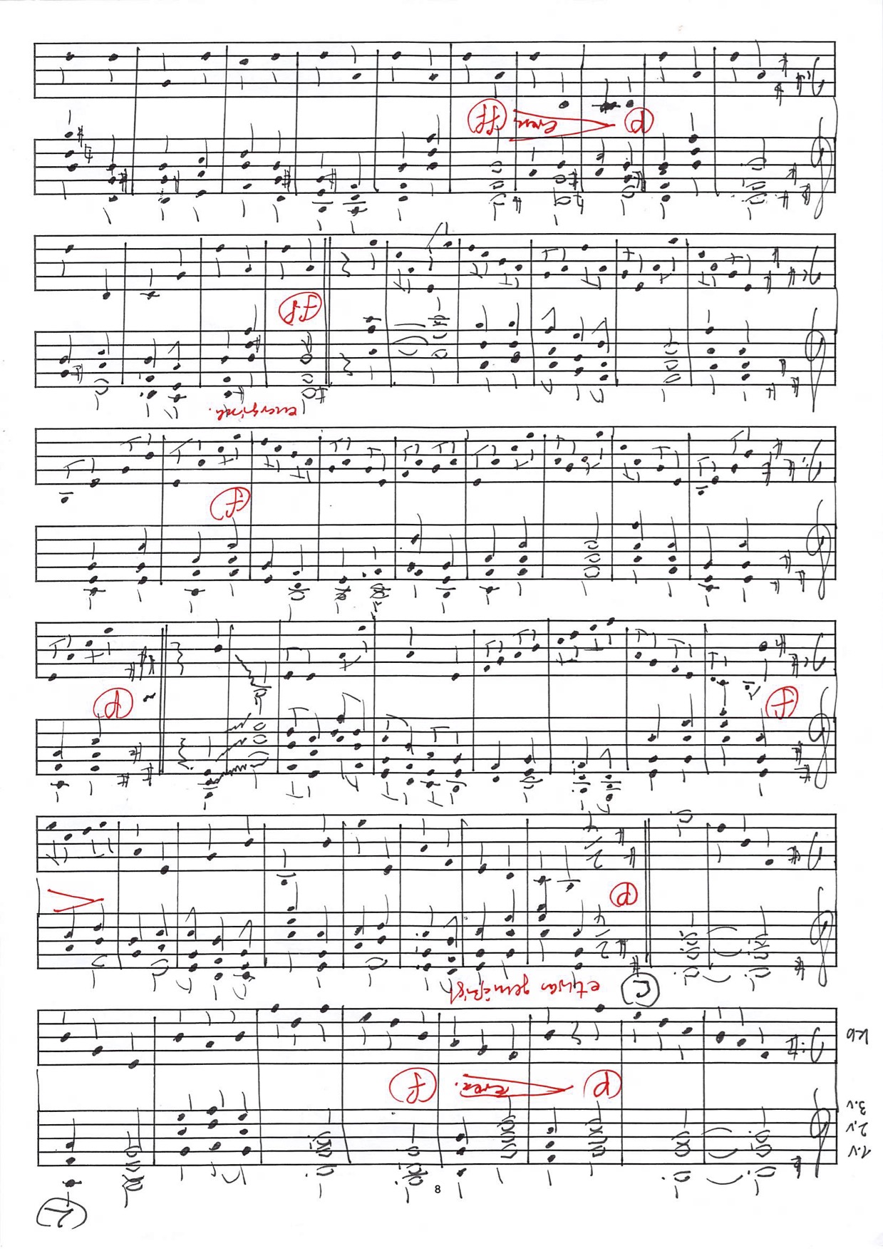 Notenmanuskript der Symphonie Porsche Seite 2